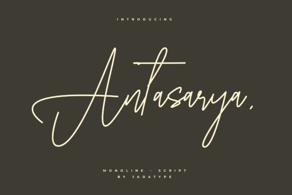Antasarya Font: The Script Handwritten Style for Branding