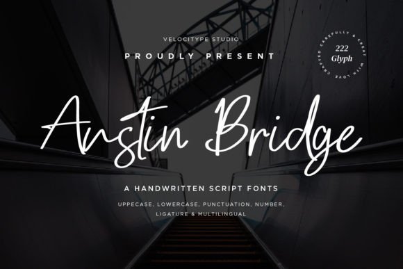 Austin Bridge Font for Handmade Branding
