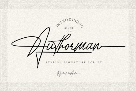 Authorman: A Refined Script Font for Editorial Design