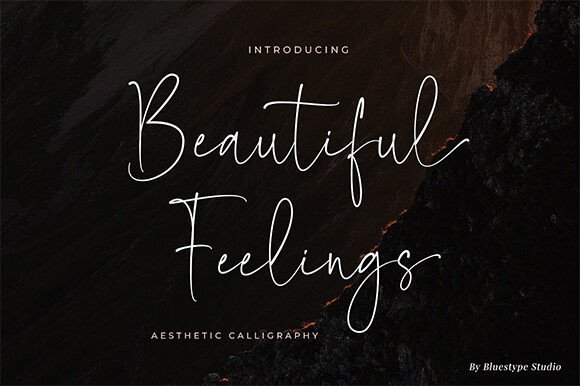 Beautiful Feelings: A Charming Script Font for Romantic Designs