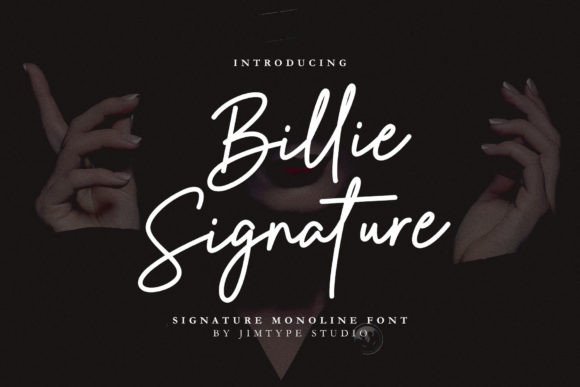 Billie Signature Typeface for Elegant Branding