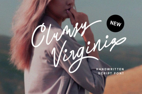 Clumsy Virginia: A Script Handwritten Font for Editorial Design