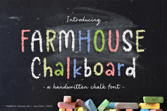 Farmhouse Chalkboard Font for Campaign Design
