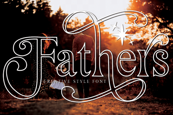 Fathers Outline Font for Modern Campaign Design