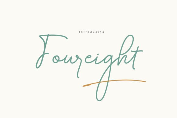 Foureight: A Delicate Script Font for Makers