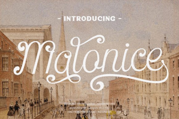 Malonice Script Font for Elegant Campaign Design