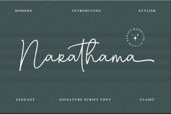 Narathama: The Modern Script Font for Bold Campaigns
