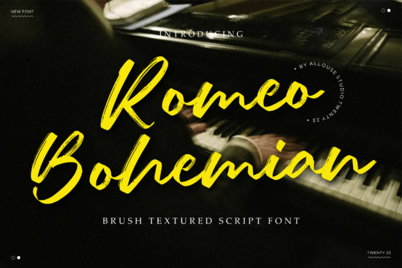 Romeo Bohemian: A Textured Script Font for Branding