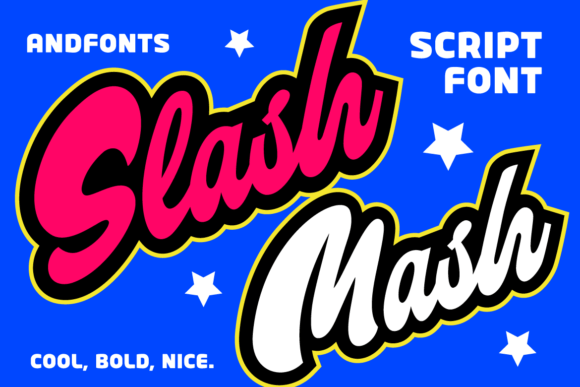Slash Mash Font: Bold Retro Script for Branding